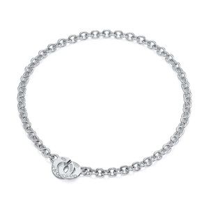 Tiffany & Co Silver 1837 Circle Clasp Necklace